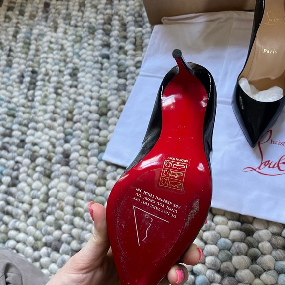 Christian Louboutin Black Hot Chick 100 Patent leather pumps - Picture 5 of 11